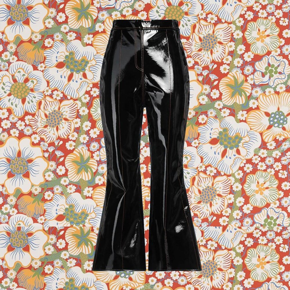 ELLERY Outlaw Topstitched Crop Flare Trousers